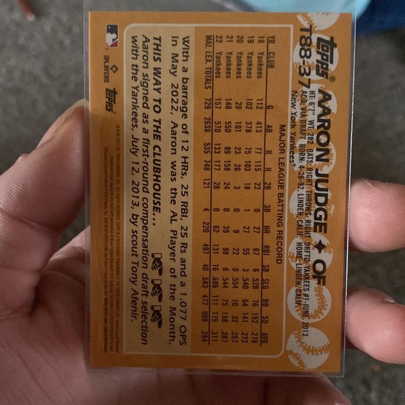 Aaron Judge 35th anniversary baseball card. - Picture 4 of 4